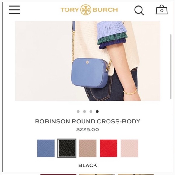 Tory burch Robinson Round Crossbody Bag Black preowned - Picture 5 of 15